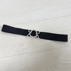 MONCLER モンクレール ストレッチ素材 ゴムベルト ネイビー バックル