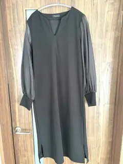 【ル　シエル】　シースルー袖ワンピース