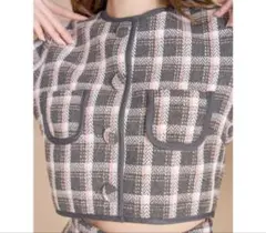 a*様 チェックツイードショートジャケット