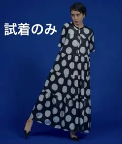 manana suerte 試着のみ　ワンピース　ドット　モノトーン