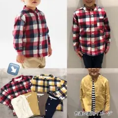 無印良品 両面起毛 フランネル スタンドカラーシャツ／ダークレッド