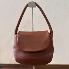 良品 HIROFU ペルーシェ ボストンバッグ ハンドバッグ ベージュ h917 
