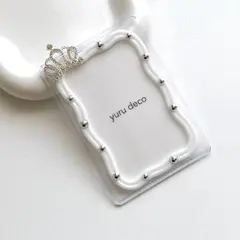 レジンデコ 硬質ケース トレカケース B8 推し活 うねうね 白 王冠