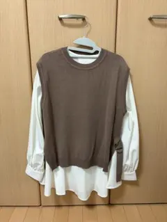 INGNI ブラウン ニットベスト