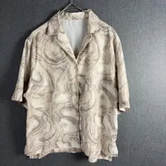 AZUL BY MOUSSY マーブル柄 オープンカラーシャツ S 半袖のサムネイル