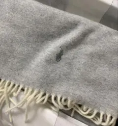 ラルフローレン　マフラー　グレー　【新品・タグ付き・ギフトボックスあり】