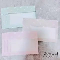 No.26【匿名配送】ラッピング袋 デザインペーパー 封筒 窓付き封筒