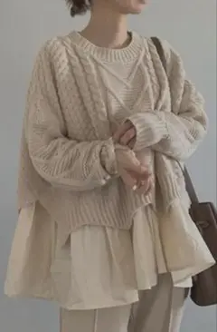 最終！DESIGNEDBYDEVON レイヤードニット