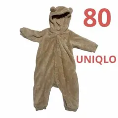 ベビー　カバーオール　冬　モコモコ　80 つなぎ