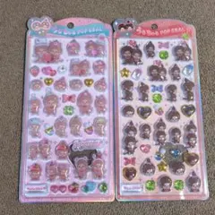 正規品 モンチッチ うるちゅるポップシール 2種セット