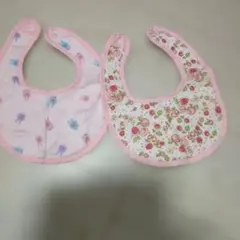 リバーシブルピンク色スタイ2枚セット