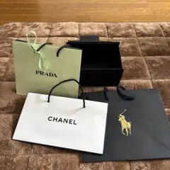 PRADA CHANEL ラルフローレン ショップ袋 セットのサムネイル