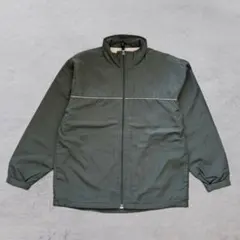 PRS ジップアップ ジャケット 裏ボア カーキ M ハイネック 古着
