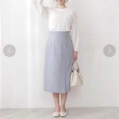 プロポーションボディドレッシング　サイド釦タイトスカート / PS 低身長