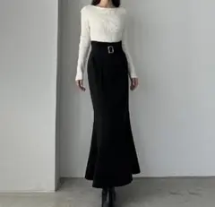 Louere　ハイウエストベルトマーメイドスカート