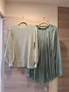 BEAMS HEART ライトグリーン セットアップ