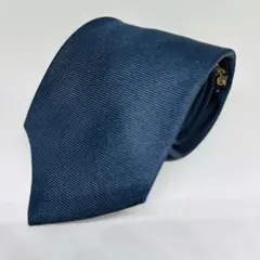 【美品】Dominique France ネイビー シルク ネクタイ