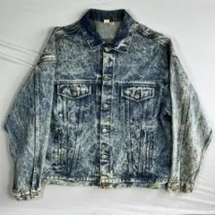 MSGM ケミカルウォッシュ デニム ロングコート 48 - メルカリ