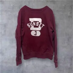 00s チャンピオン 旧タグ ラグラン スウェット トレーナー M ワインレッド