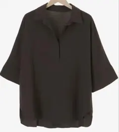 l'aube blanc Crewneckcompact Blouse Gray - メルカリ