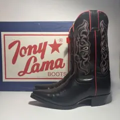 Tony Lama ウエスタンブーツ 黒/赤 size8