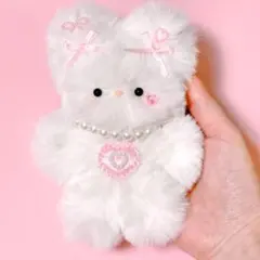 【★ハンドメイド】おめかし白うさぎ♡モールドール