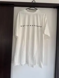 新品 同様シルケット風シンプル英字ロゴTシャツ ホワイト Lのサムネイル