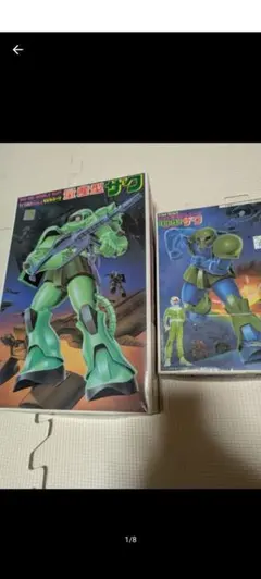 コメント必読BANDAI 1/100 量産型ザク 1/144旧ザク2個セットのサムネイル