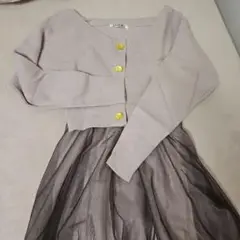 SNIDEL チュールコンビクロップドニットワンピース 0サイズ ピンク