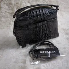 極美品 希少 RODANIA ロダニア　カイマンクロコ　ショルダーバック 男女◎