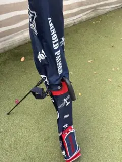 極美品 アーノルドパーマー キャディバッグ タータンチェック ユニセックス Arnold Palmer（アーノルドパーマー） 日本正規品 軽量 キャディバッグ
