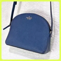 ✨美品✨ケイトスペード KateSpadeネイビー本革ショルダーバッグ斜めがけ✧