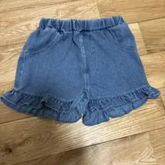 デニムフリルショートパンツ　95センチ