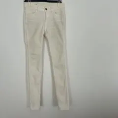 Luxluft ホワイト コーデュロイスキニーパンツ　【25】　レディース