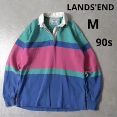 LANDS'END ラガーシャツ　90s USA製 Vintage Mサイズ