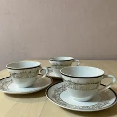 jyoto china 山口陶器　カップ&ソーサー　昭和レトロ　3セット