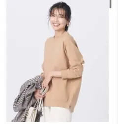 極美品 23区L 大きいサイズ 44 ヴィスコースストレッチ ポロニット