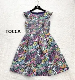 美品 TOCCA LIBERTY 花柄ワンピース フレア フラワープリント S