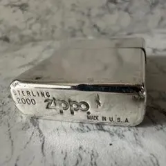 箱付き　2000年製 zippo スターリングシルバー製ジッポ Zippo 2000年製 シルバースターリン& ダイヤモンドパターン