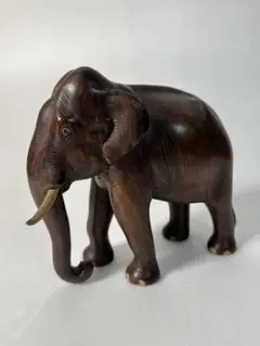 木製 彫刻 象 木工芸  置物 飾り物 工芸品 民芸品