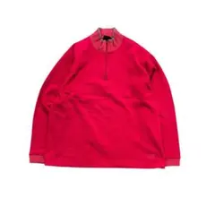 7AS1 THE NORTH FACE ハーフジップスウェット　赤　L 古着