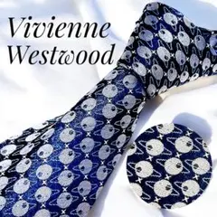 専用♦️ヴィヴィアンウエストウッド ネクタイ オーブ 総柄 ブルー系