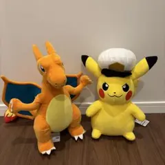 極美品　ポケモン めちゃもふぐっとぬいぐるみ リザードン キャプテンピカチュウ
