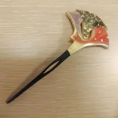 銀杏柄 蒔絵調 かんざし 髪飾り
