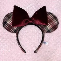 ディズニー ミニー フリーミニー カチューシャ チェック柄 赤チェック イコラブ