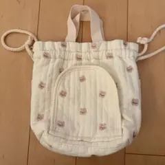しまむら　モリノリンクル　オムツポーチ くま柄