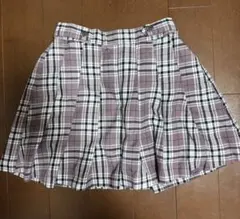 パープル系チェック スカート XSサイズ