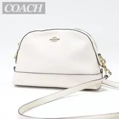 【良品】COACH ショルダーバッグ レザー ホワイト