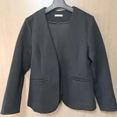 GLACIER ブラック ノーカラージャケット