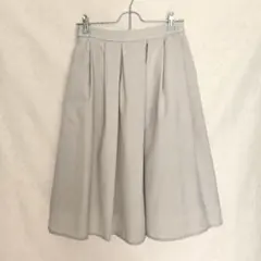 【美シルエット/極美品】テチチ フレアスカート ベージュ M オフィスカジュアル